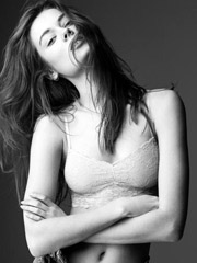 See this skinny polish model monika jagaciak expose her side boobs and cleavage wearing different clothes and underwear in this hot black and white ph